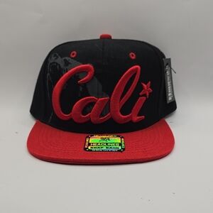 Cali Black and Red Snapback Hat